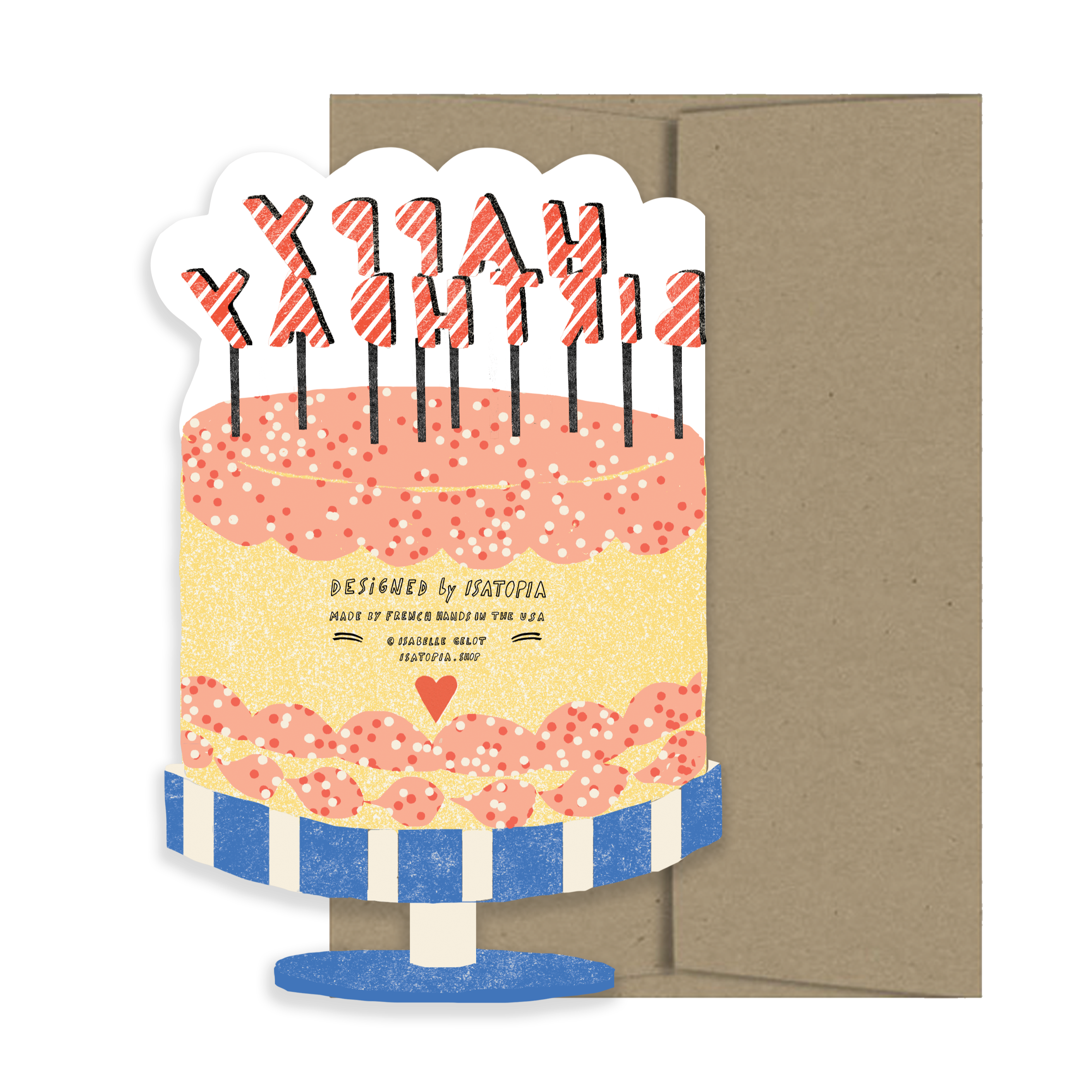 'Happy Birthday Cake' Greetings Card - Winter's Moon 
