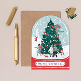 'Christmas Snow Globe' Greetings Card
