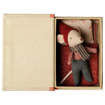 maileg - christmas baby mouse in book - winter's moon