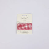 Block Printed Ribbon 3m - Mini Red Gingham