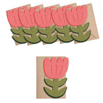 'Blooming Flower' Box of 6 Mini Greetings Cards - Winter's Moon 