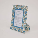 Block Printed Picture Frame - Trellis Indigo - Winter's Moon 