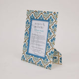 Block Printed Picture Frame - Trellis Indigo - Winter's Moon 