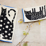 Lazy Cat Hand Towel by Donna Wilson - Winter's Moon 