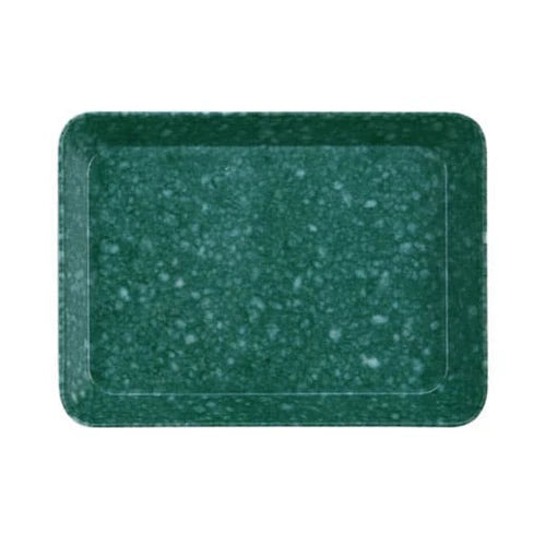 Green speckled rectangular tray