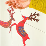 Hand-Printed Reindeer Paper Garland - Winter's Moon 