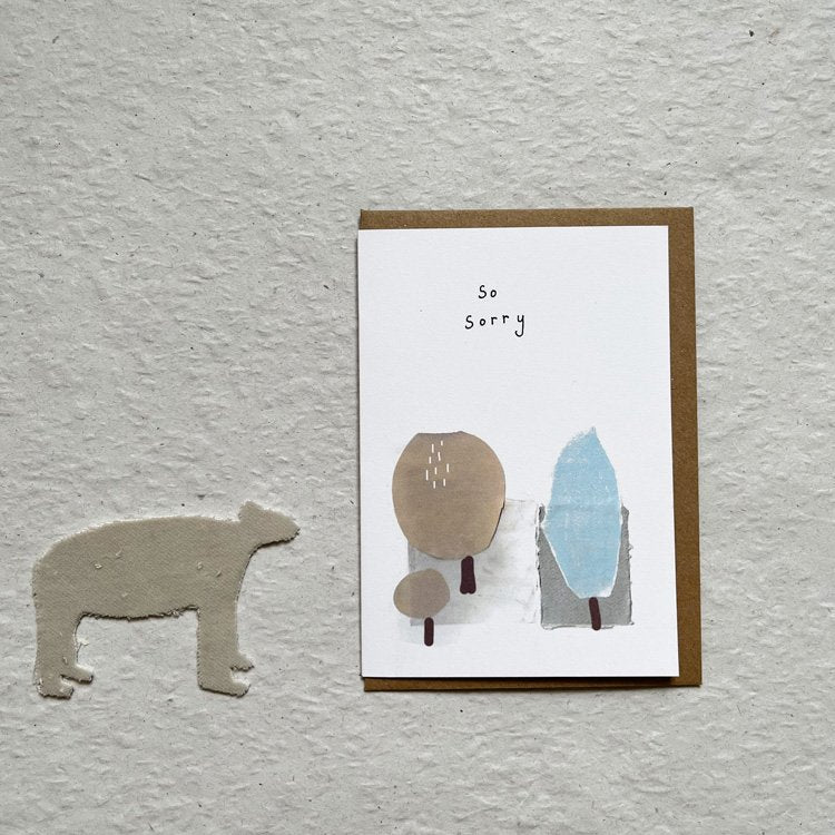 'So Sorry' Greetings Card by Dear Prudence Studio