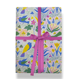 ‘Spring Pattern’ Wrapping Paper - Winter's Moon 