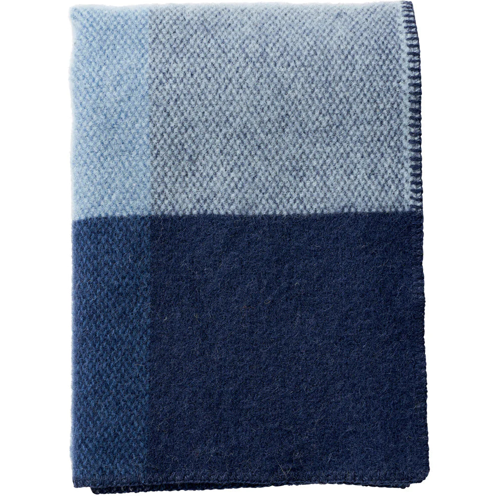 Brushed Lambswool Throw - Blue - Winter's Moon 