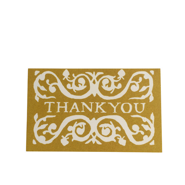 Mustard "Thank You" Pack of 6 Mini Cards