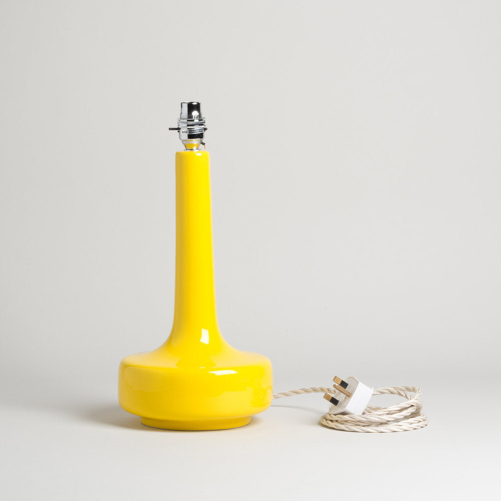 Yellow ceramic table lamp
