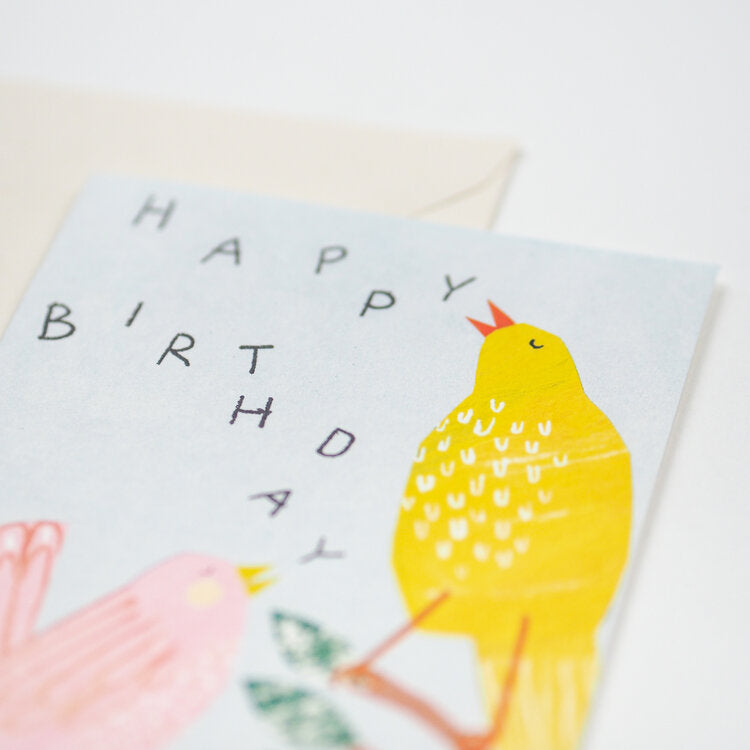 'Birthday Birds' Greetings Card - Winter's Moon 
