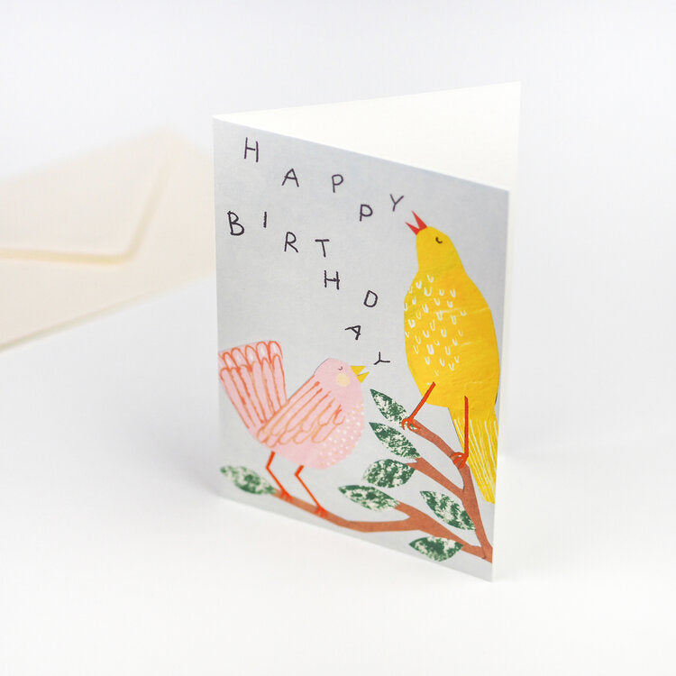 'Birthday Birds' Greetings Card - Winter's Moon 